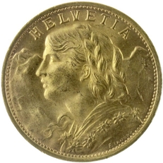 20 FRANS SUISSE - CAP OR NUMISMATIQUE SETE