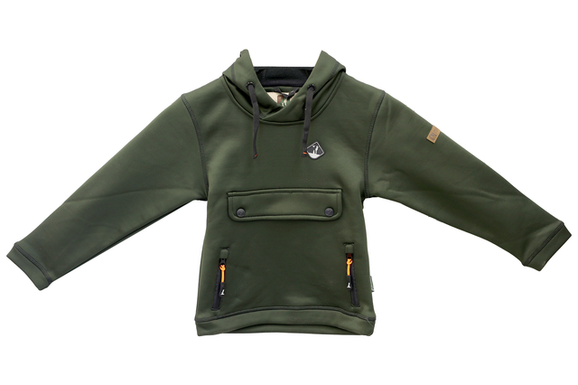 Pull-over vert avec capuche - Vêtement enfant de pêche et de chasse à Béziers 