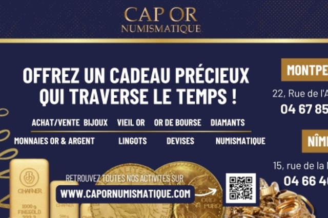 Cap Or Numismatique et ses idées-cadeaux à Montpellier et Nîmes