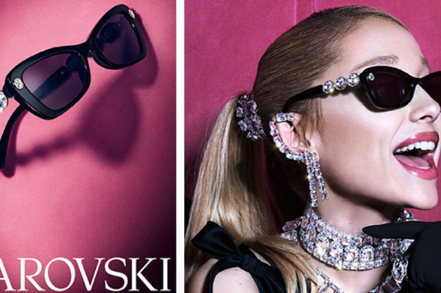 Opticien Prost Romand à Béziers vend des lunettes Swarovski pour les Fêtes.